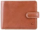 Мужской кожаный кошелек из натуральной кожи горизонтальный с RFID защитой с монетницей и кнопкой коричневый 61331 - изображение 1