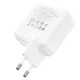 Адаптер мережевий HOCO C115A USB, 2Type-C, QC, білий - зображення 3
