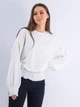 Блуза на резинке BEBE PLUS 24520 S (75208S) Белый - изображение 4