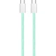 Дата кабель USB-C to USB-C 1.0m 60W 3.0А green ColorWay (CW-CBPDCC061-G) - зображення 2