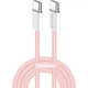 Дата кабель USB-C to USB-C 1.0m 60W 3.0А pink ColorWay (CW-CBPDCC061-P) - зображення 1