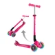 Самокат Globber Primo Foldable Lights колеса с подсветкой до 50 кг. 3+ Розовый (432-110-3) - изображение 2