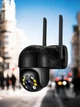 Вулична поворотна PTZ IP-камера з віддаленим доступом Wi-Fi UKC Smart Home Camera A8-B 4.0 Mp iCSee Чорна/Black - зображення 1