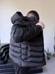 Куртка чоловіча тепла зимова класична з капюшоном чорного кольору розмір L - зображення 2