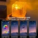 Нічний проектор куб з проекцією води настільна RGB лампа з ефектом водяної хвилі, з пультом - зображення 6