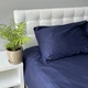 Простынь SoundSleep Stripe Sense Dark Blue сатин-страйп 150х220 см темно-синяя (2800005144307) - изображение 1