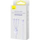 Кабель USB > USB Type-C + Lightning + microUSB Baseus Flash Series Ⅱ One-for-three Fast Charging Data Cable 66W 1.2 m (CASS040005) Purple - изображение 6