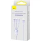 Кабель USB > USB Type-C + Lightning + microUSB Baseus Flash Series Ⅱ One-for-three Fast Charging Data Cable 100W 1.2 m (CASS030005) Purple - изображение 6
