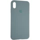 Чехол Fiji Silicone Case для Apple iPhone XR бампер накладка Full Soft Granny Grey - изображение 1