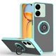 Чохол Fiji Colorframe для Xiaomi Redmi 13C матовий бампер з кільцем підставкою Turquoise - зображення 1