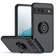 Чехол Fiji Colorframe для Google Pixel 7a матовый бампер с кольцом подставкой Black - изображение 1