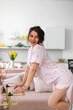 Пижама из муслина шорты и рубашка М Розовая в розовые сердечка - изображение 3