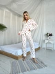Пижама из муслина XS Белая в красные сердца - изображение 9