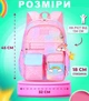 Детский Школьный рюкзак для девочек Rainbow Med для девочки Радуга единорог цветы Розовый - изображение 2
