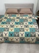 Комплект постільної білизни Ecotton Полуторний 147 x 210 см 29345/3 Олені на зеленому Ecotton Фланель (2100024286003) - зображення 1