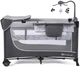 Кровать-манеж Kinderkraft Leody с пеленатором Grey (KCLEOD00GRY00AC) (5902533917952) - изображение 2