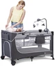 Кровать-манеж Kinderkraft Leody с пеленатором Grey (KCLEOD00GRY00AC) (5902533917952) - изображение 8
