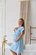 Нічна сорочка для вагітних та годуючих Nicole S (42) Lullababe Блакитний - зображення 2