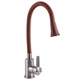 Смеситель для кухни Globus Lux Wien излив с гибким изливом, хром/коричневый (SBT2-203SA-R10) - изображение 6