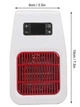 Керамический портативный электрический обогреватель 900W черно-белый - изображение 4