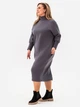 Платье миди осеннее женское Garne Brenda 3042492 4XL-5XL Серое (GR2000003047093) - изображение 4