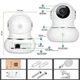 Бездротова Wi-Fi домашня камера безпеки Littlelf 1080P Indoor Pets Білий - зображення 13