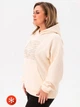 Худи теплое женское Garne Kamala Striped Heart Beige 9001410 3XL Белое (GR2000003062539) - изображение 3