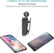Bluetooth-гарнитура с кнопкой ответа и втягивающимся кабелем для двух устройств. Черный. - изображение 9