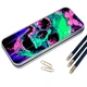 Пенал школьный для мальчика и девочки металлический череп 7*18 см. Silver - изображение 2