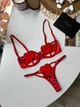 Комплект нижньої білизни з сердцяии SM2281jhh Simply sexy червоний S - зображення 6