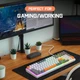 Ультракомпактна MAMBASNAKE K3 Pro Mini дротова 100-клавішна механічна клавіатура з RGB, кабель USB Type-C. Червоні світчі. Колір - Білий. Розкладка ( ENG - UA ) - зображення 3