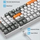 Ультракомпактна MAMBASNAKE K3 Pro Mini дротова 100-клавішна механічна клавіатура з RGB, кабель USB Type-C. Червоні світчі. Колір - Білий. Розкладка ( ENG - UA ) - зображення 4