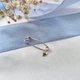 Срібна Брошка булавка шпилька Котик з підвіскою Серце Срібло 925 проби Родоване бр2ф/030 - зображення 2