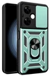 Чехол Camshield c кольцом-подставкой на OPPO A3x (4G) / light green - изображение 1