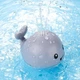 Игрушка детская для ванной Spray water bath toy кит с фонтаном, световыми и звуковыми эффектами на аккумуляторе зарядка от USB Серый - изображение 3