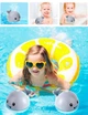 Игрушка детская для ванной Spray water bath toy кит с фонтаном, световыми и звуковыми эффектами на аккумуляторе зарядка от USB Серый - изображение 8