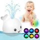 Игрушка детская для ванной Spray water bath toy кит с фонтаном, световыми и звуковыми эффектами на батарейках Белый - изображение 4