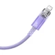 Кабель Baseus Explorer Series Fast Charging Cable with Smart Temperature Control Type-C to iP 20W 1m Purple (CATS010205) - изображение 3