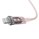Кабель Baseus Explorer Series Fast Charging Cable with Smart Temperature Control Type-C to iP 20W 1m Pink (CATS010204) - изображение 5