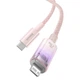 Кабель Baseus Explorer Series Fast Charging Cable with Smart Temperature Control Type-C to iP 20W 1m Pink (CATS010204) - изображение 6