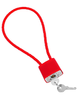Замок навесной Solve с тросом 38 см Red KT6009007 - изображение 1