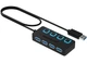 USB-хаб Sabrent HB-UMP3 USB 3.0 на 4хUSB 3.0 з вимикачами та блоком живлення - зображення 1
