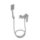 Смеситель для душа Lidz Kubis 010 (с душевым гарнитуром) (k35) LDKUB010NKS28535 Nickel - изображение 1