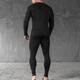 Мужская трикотажная Термобелье Simplicity на байке / Теплосберегающий Костюм Кофта + Леггинсы черный размер XL - изображение 2
