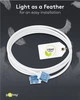 Патч-корд Goobay RJ45 UTP6a 1.0m patch Slim Ultra Flexi PoE+ Cu білий(75.07.4286) - зображення 5
