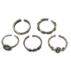 Набор колец в готическом стиле панк рок Fashion Jewelry 5шт (AN)263811 - изображение 2