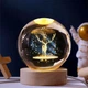 Декоративный 3D-ночник хрустальный шар "Олень" с Led подсветкой на 60мм, прозрачный - изображение 2