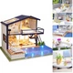 Румбокс Вилла с бассейном Интерьерный конструктор Cutebee Time Apartment DIY Dollhouse Kit DIY A-066 + музыкальный механизм - изображение 5