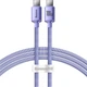 Кабель Baseus Crystal Shine Series Fast Charging Cable Type-C to Type-C 100W 1.2m CAJY000605 Purple - изображение 1