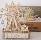3D пазл деревянный ROBOTIME Mechanical 3D Musical Ferris Wheel Музыкальное Колесо Обозрения LG911 - изображение 3
